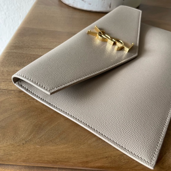 COPY - Saint Laurent Uptown YSL Pouch in Grained Leather NWT - Picture 3 of 10